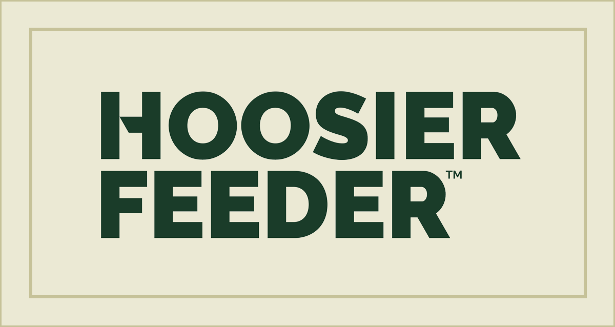 Hoosier Feeder logo in dark green