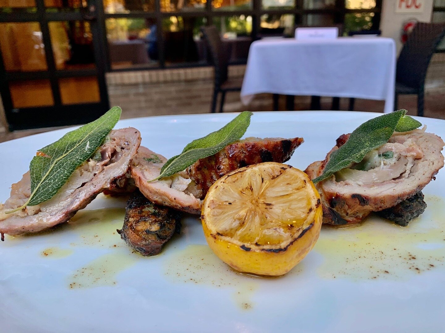 We would like to introduce a new favorite that has quickly become a very popular item. Our Veal Saltimbocca is made with prosciutto, provolone, sage, spinach &amp; cheese Malfatti, extra virgin olive oil, and a wood-grilled lemon. Deliziosa!⠀
.⠀
.⠀
.