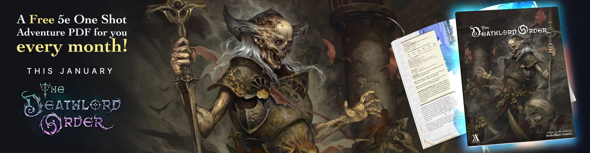 Free DnD 5e Adventures Subscribe — Archvillain Games