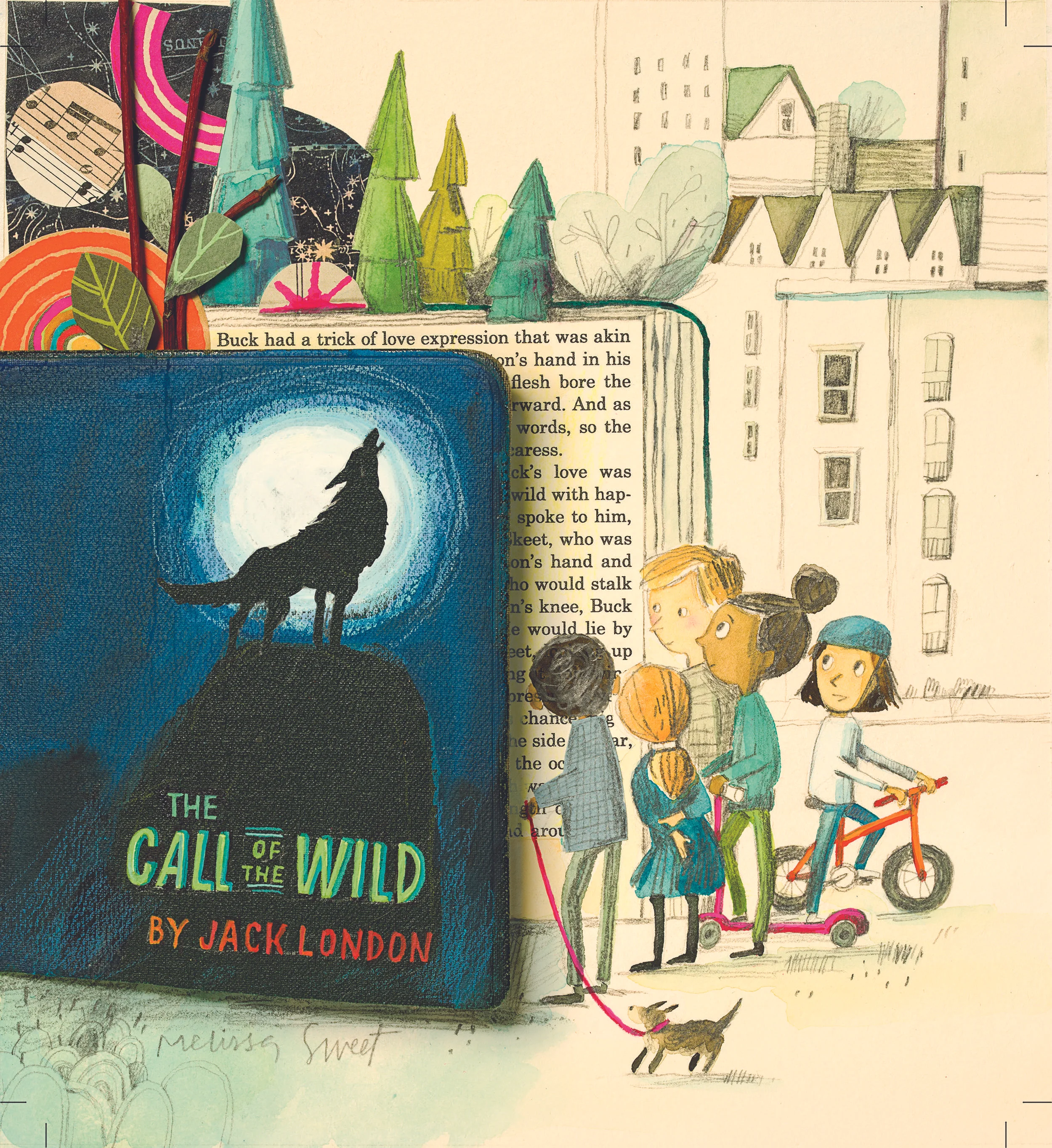 THE CALL OF THE WILD art from the Centennial Poster for the Children's Book Council