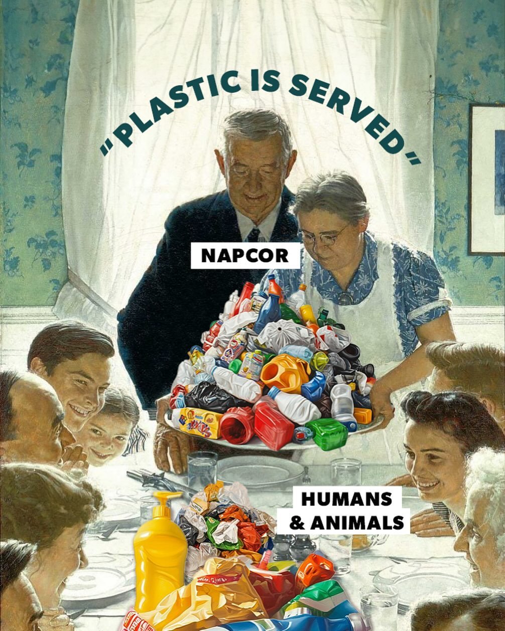 90% of protein foods and 83% of global tap water has microplastics in it. We must stop Petrochemical companies like NAPCOR from watering down 💦 the Global Plastics Treaty!