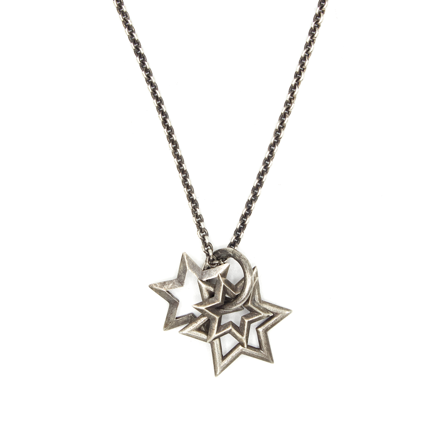 Star Of David Trio Necklace — M.Cohen