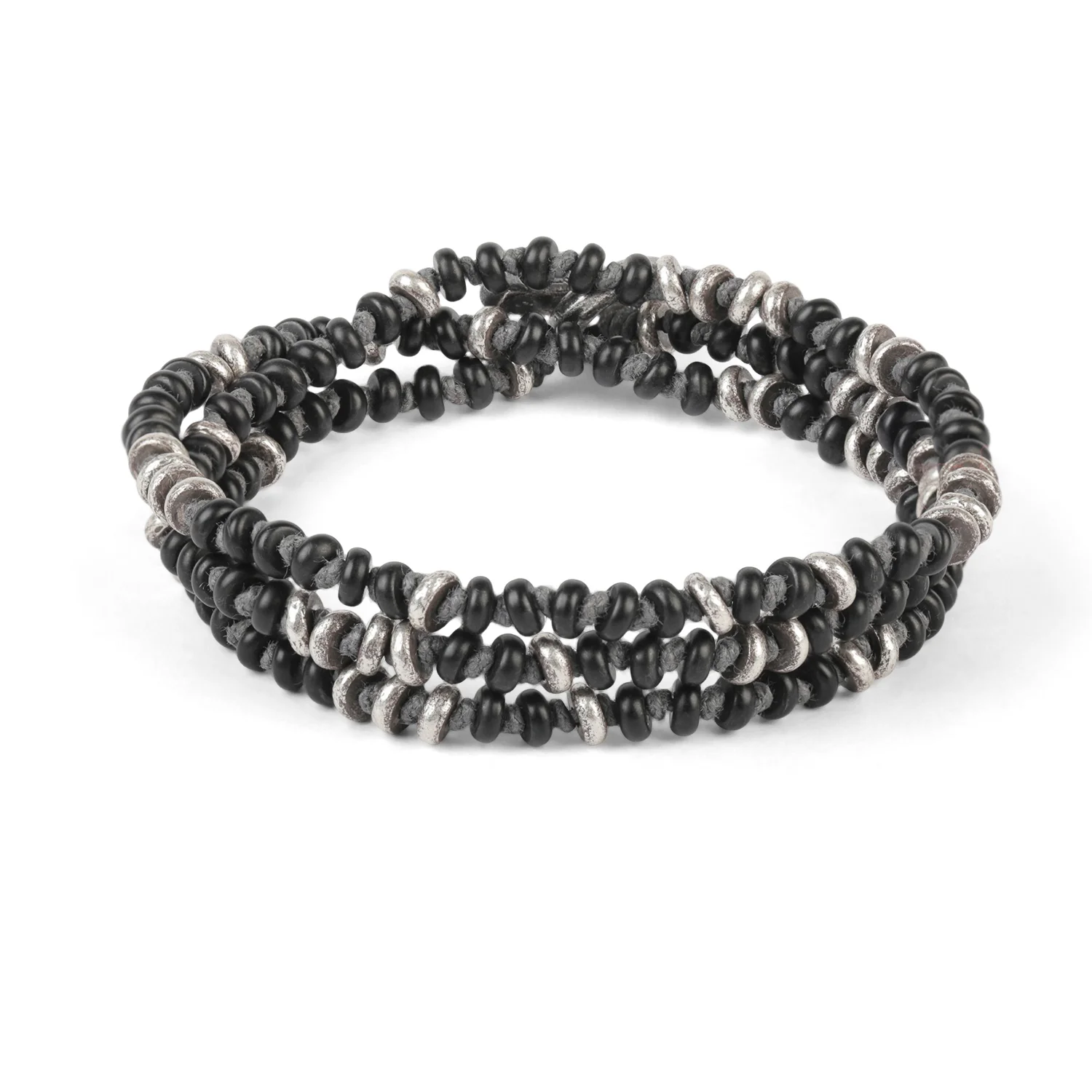 Three-Layer Templar Jointed Mini Gemstone Necklace_black mat_wrap.jpg