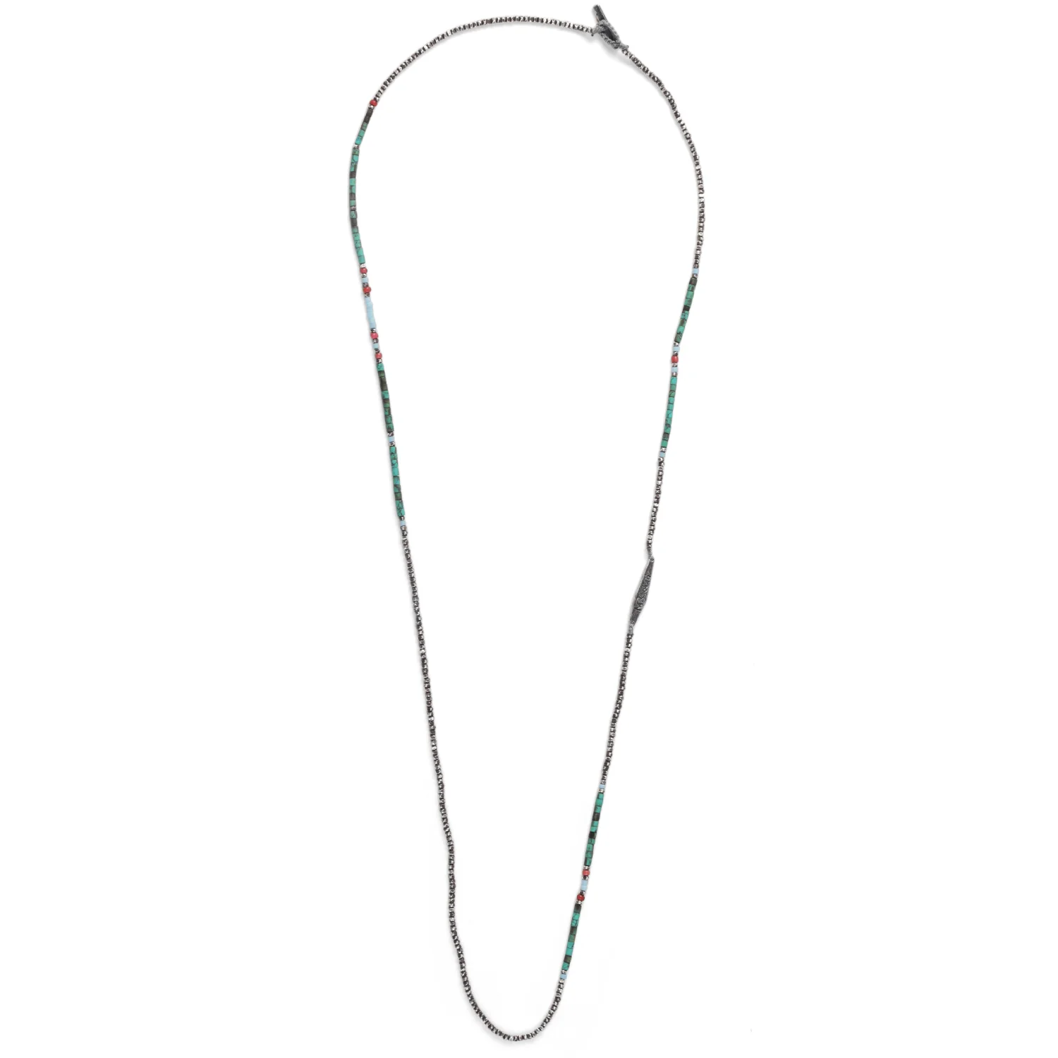 Turquoise Antique Oxidized Bead Necklace_full.jpg