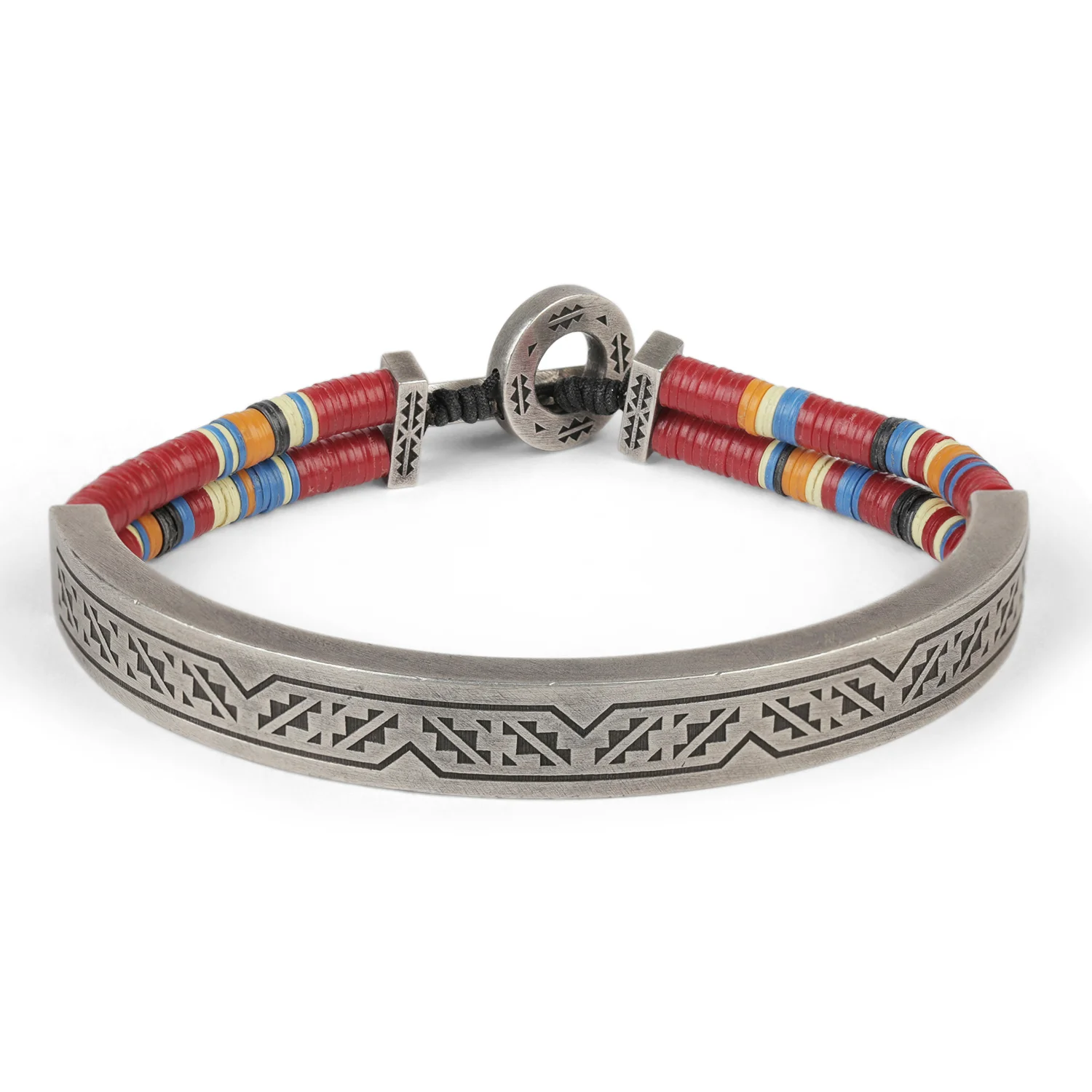 Medium Sterling Silver Storm Chaser Bracelet_red.jpg
