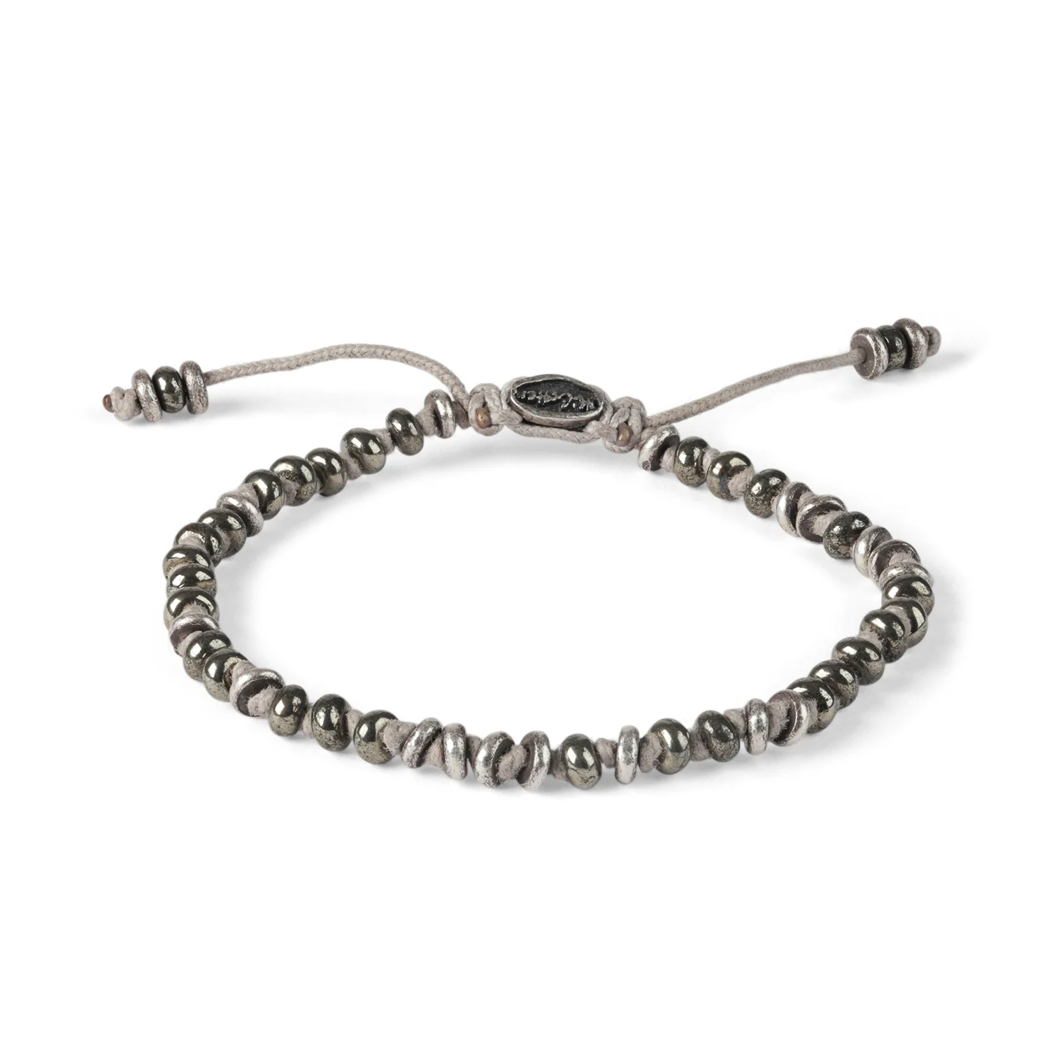 Templar jointed mini gem bracelet with sterling_pyrite.jpg