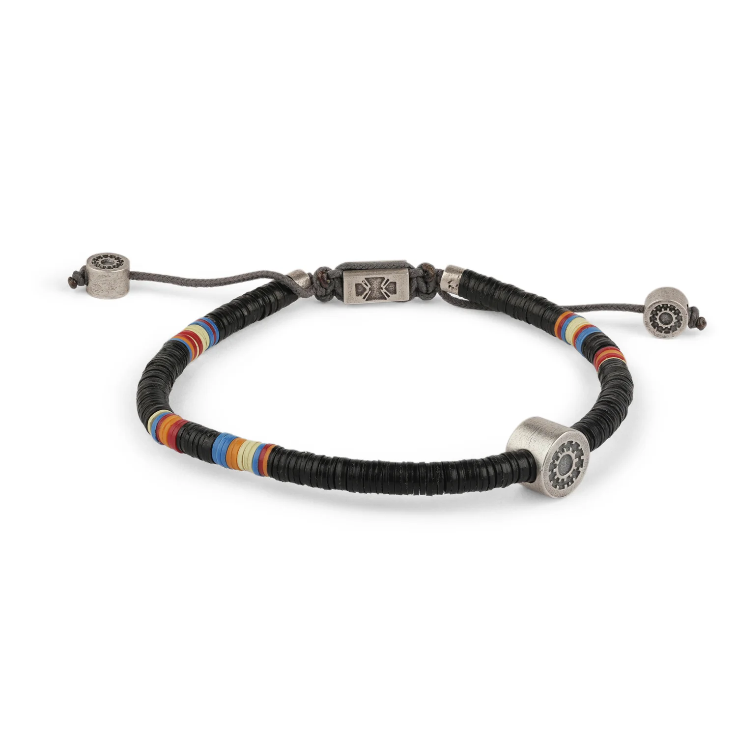 Sterling Silver Sacred Circle Mini-bead bracelet_black.jpg