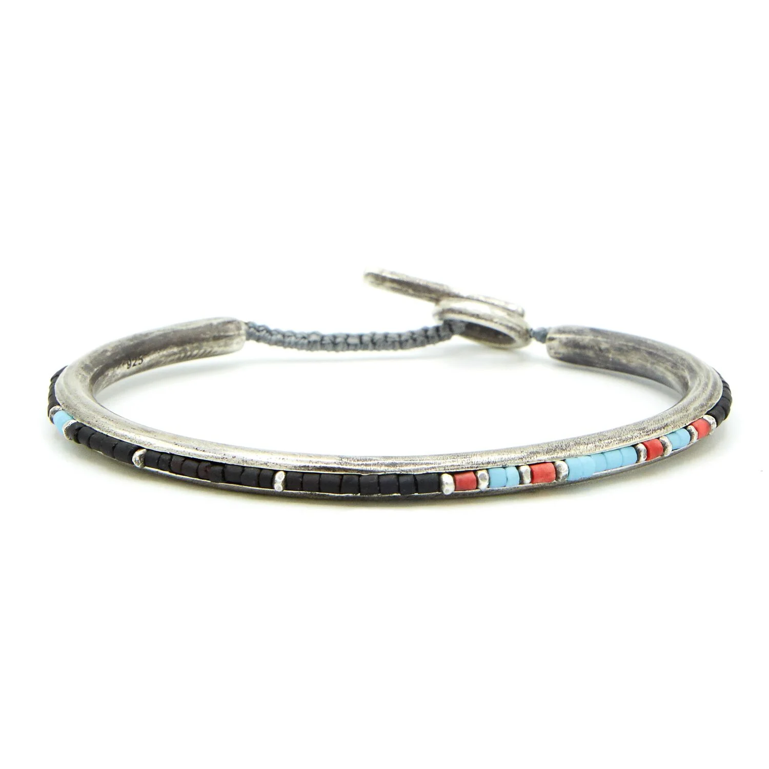 The Multicolor Zinor Cuff Black:Light Blue:Orange .jpg