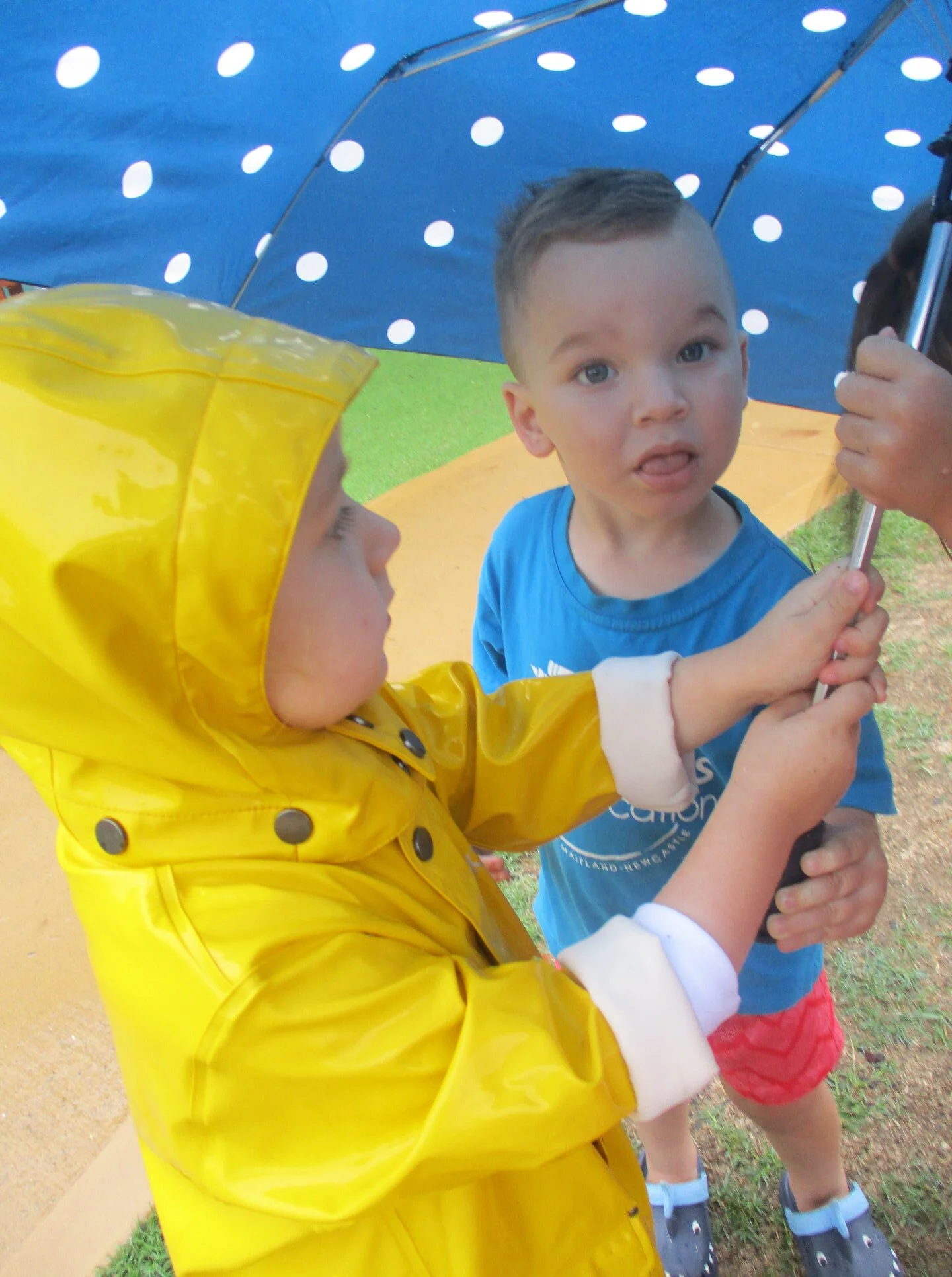 Lochinvar children are making the most of the rainy weather St