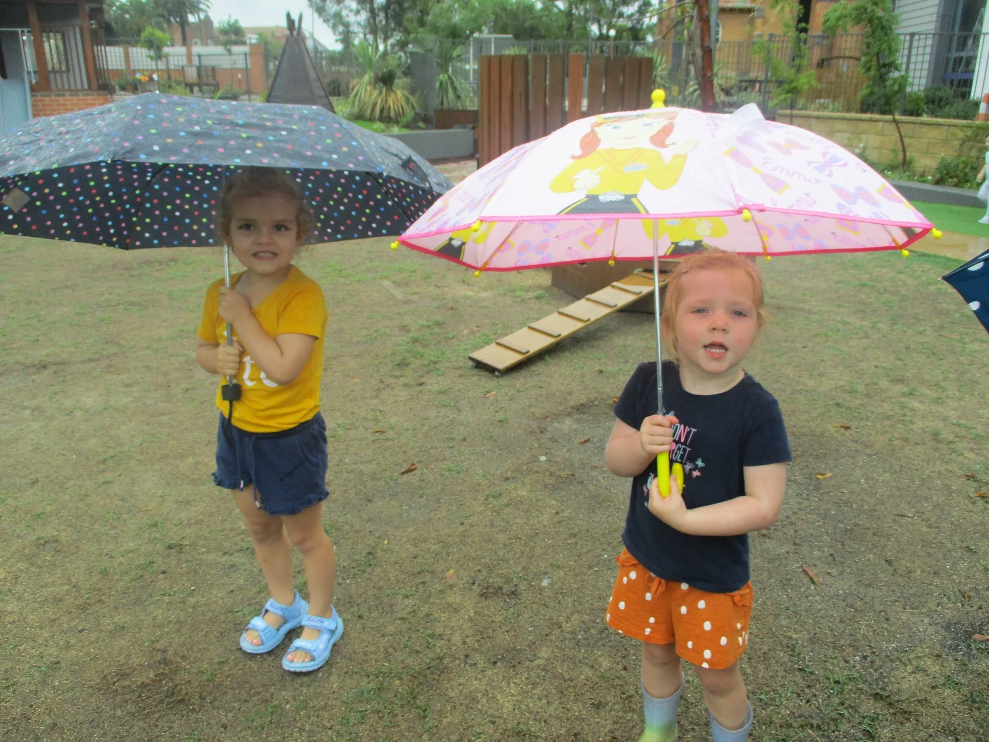 Lochinvar children are making the most of the rainy weather St