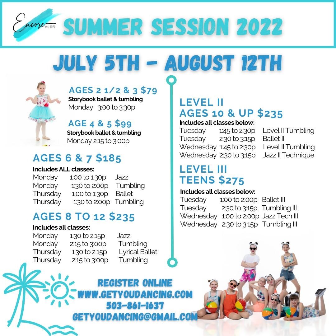 Summer session is right around the corner and kicks off with the Warrenton 4th of July Parade! ALL DANCERS are encouraged to join us. 
Registration for summer is closing soon, click here to register online: https://www.getyoudancing.com/register
Call