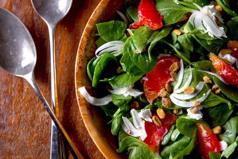 Spinach & Blood Oranges