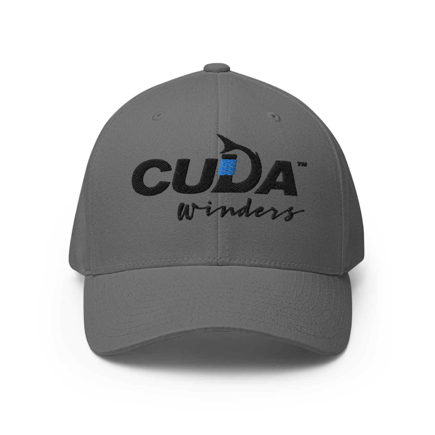 The Cuda Winders Fitted Hat - Grey — Cuda Winders - String Your