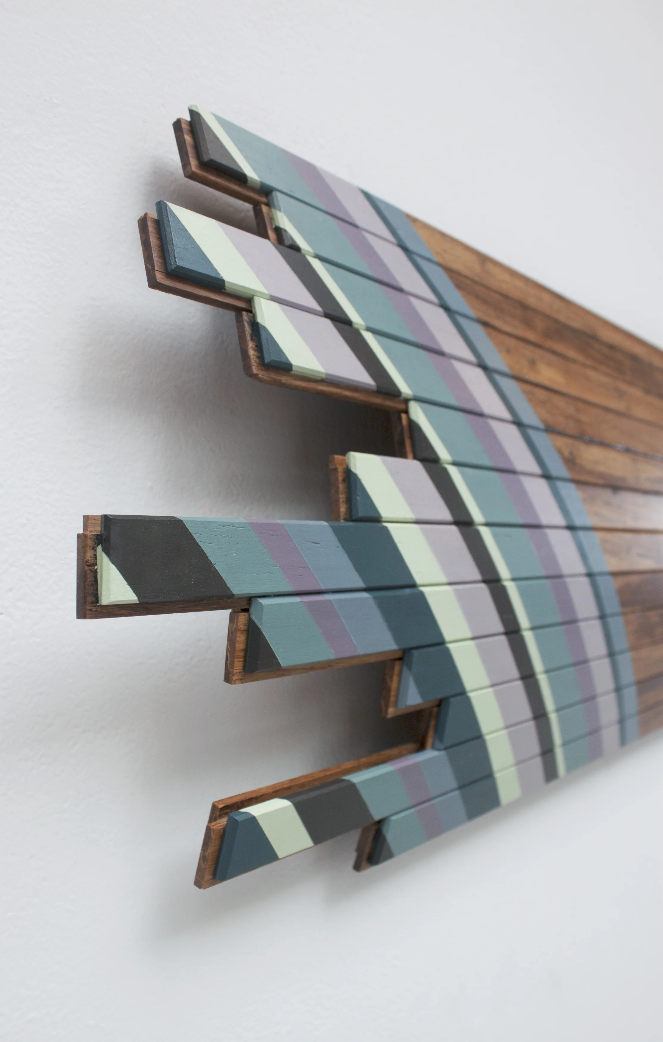   Floor (Stonington)  repurposed bamboo flooring, acrylic 32.5" x 12" x 2" 2014 