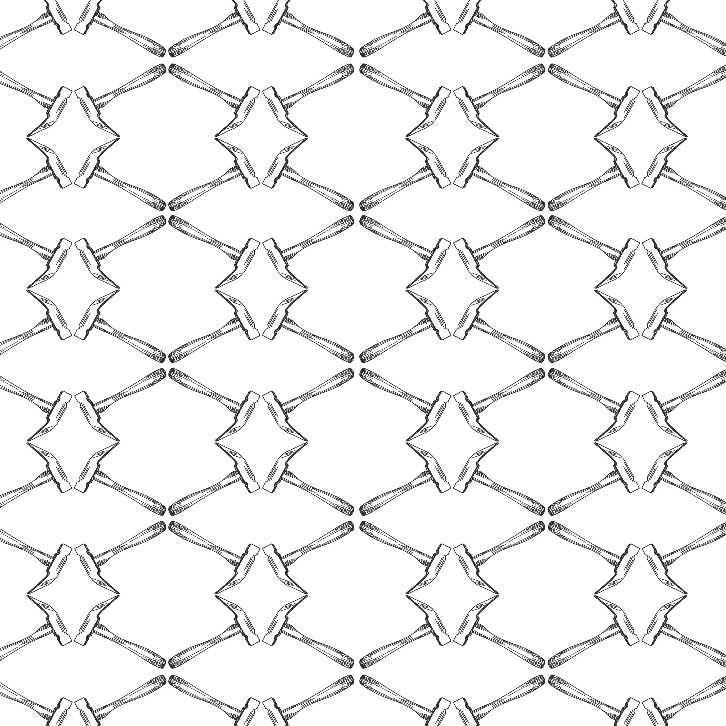   Fabric Collection (Hammers II)  hand rendered pattern repeat dimensions variable 2016 