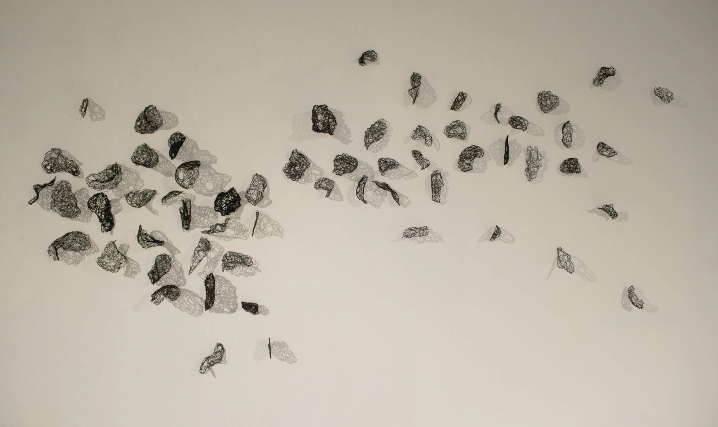   Of Growth and Shadow, Study 1  cotton thread, fabric stiffener variable dimensions 2012 