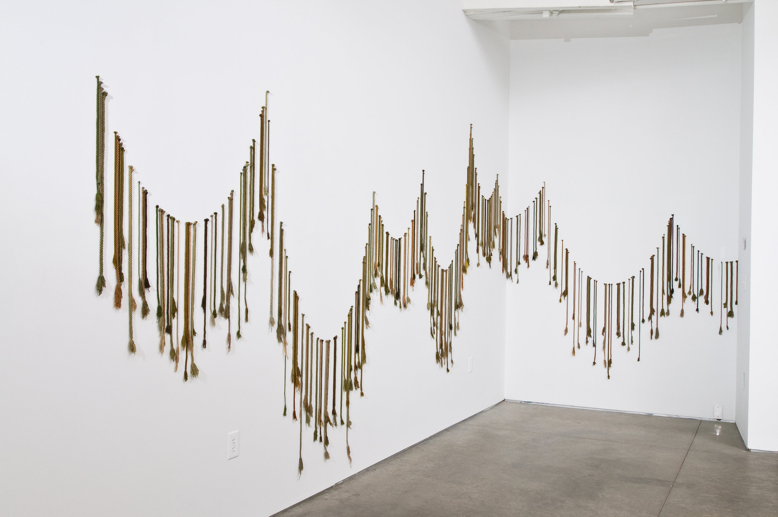   Tactile Weight  handmade ropes: cotton, dye 78" x 120" x .5" 2012 