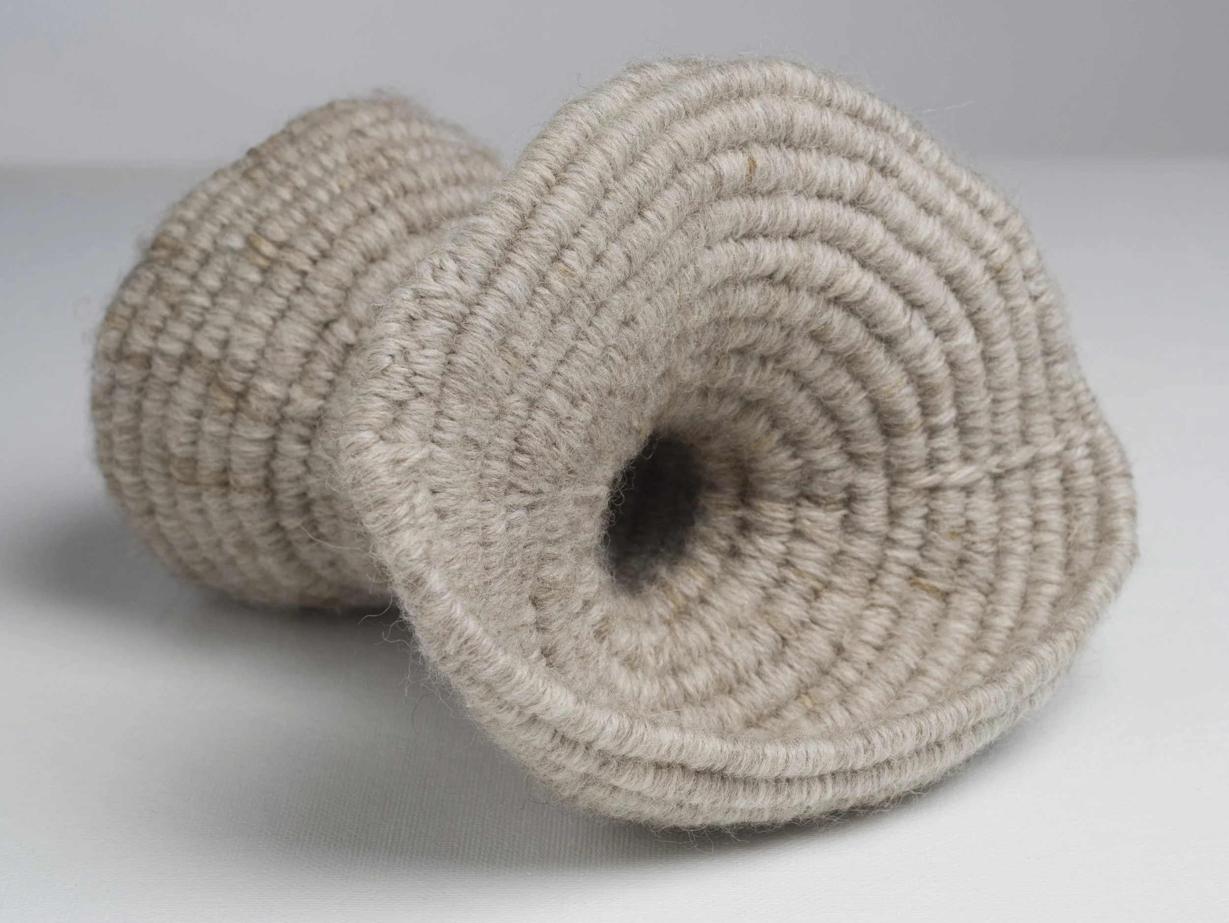   Coiling Study  wool 6" x 6.5" x 5" 2010 