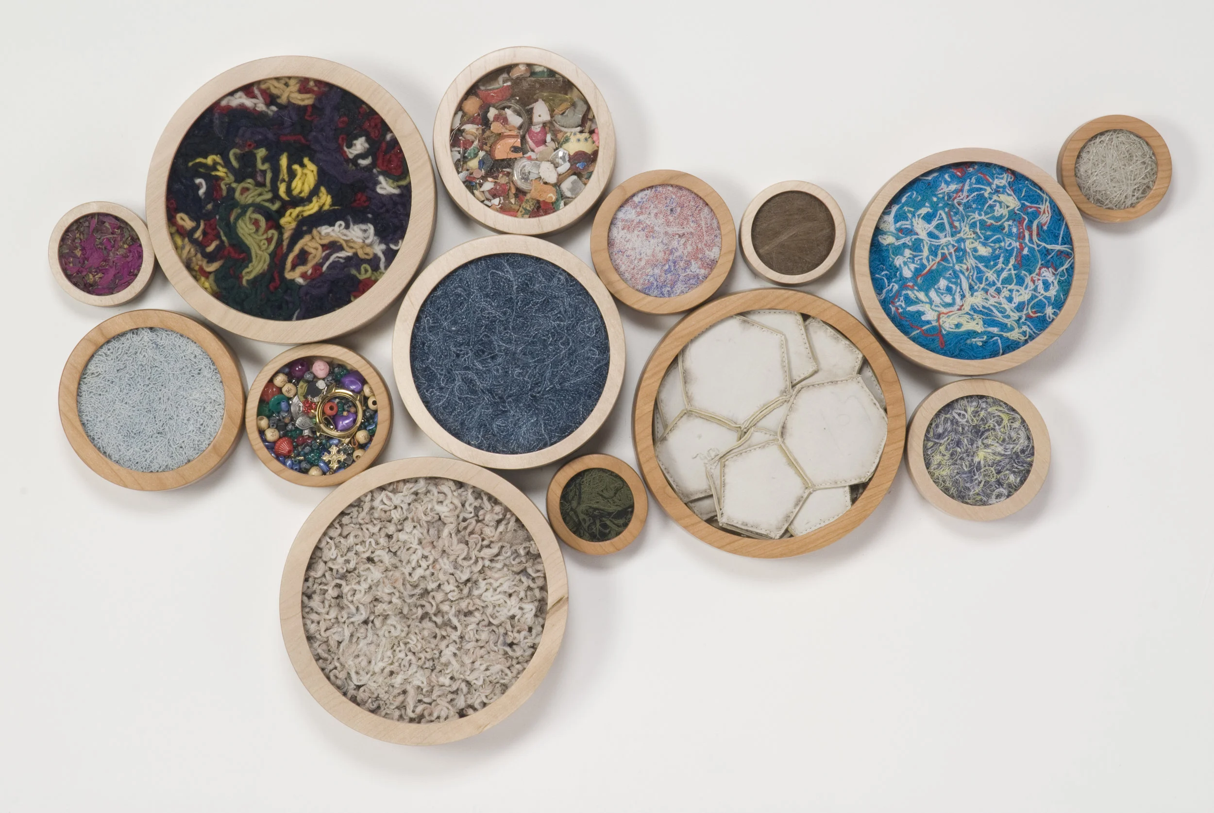 Object (Disassembled) From the series: 'Material Worth' maple, cherry, assorted deconstructed objects 35" x 24" x 2" 2011