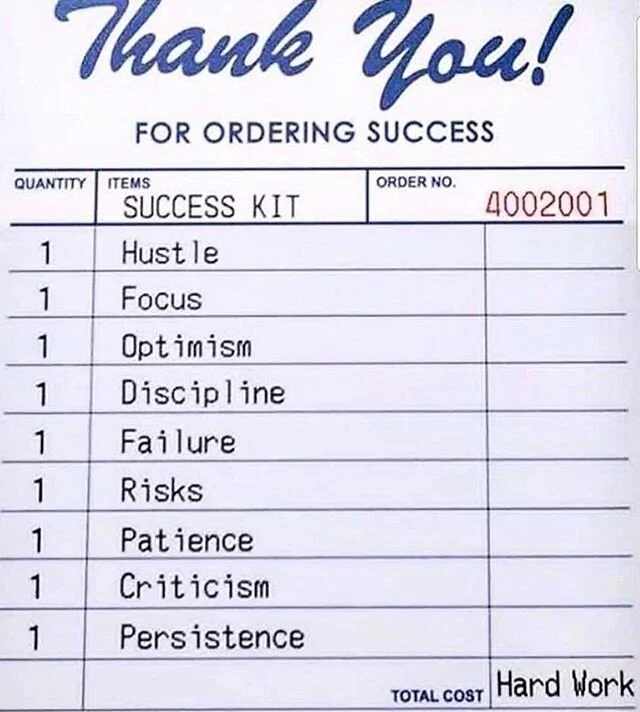 Order up your success today... I BELIEVE IN YOU!