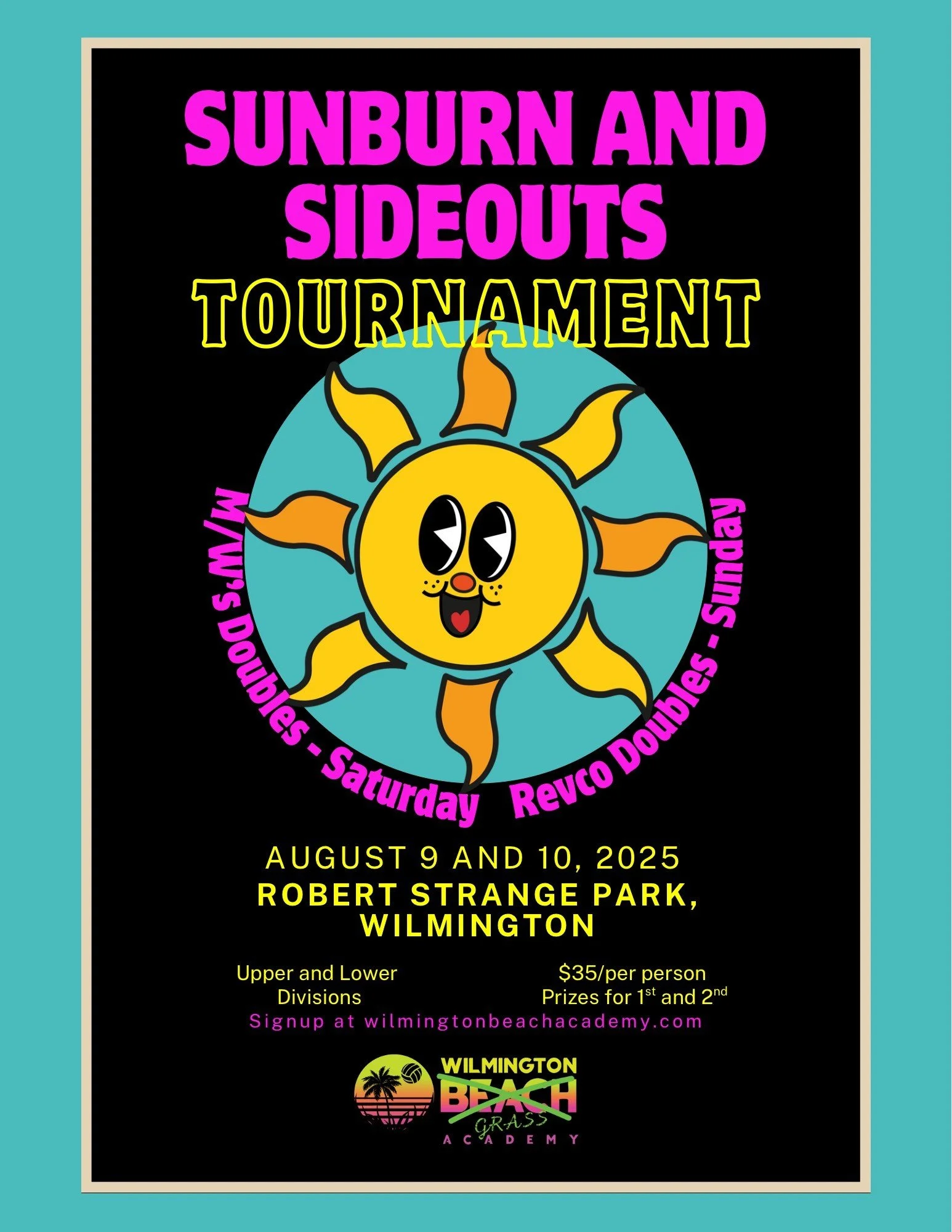 Sunburn and Sideouts Tournament - Saturday 8/9 - M/W's Doubles