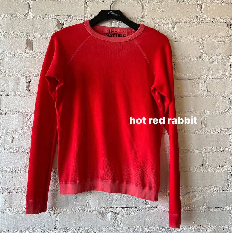 FreeCity Rabbit Raglan in Hotred - SIZE XS ONLY