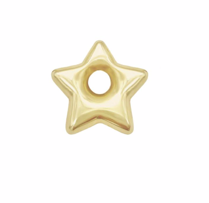 Fortunebaby [EXCLUSIVE] 14K Gold Large Puffy Star Charm — Etc