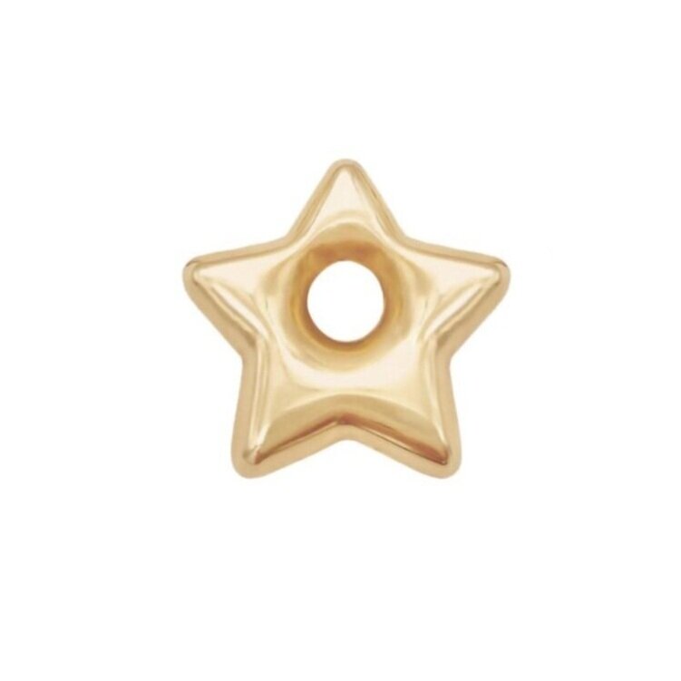 Puffed Star Gold Filled Charm
