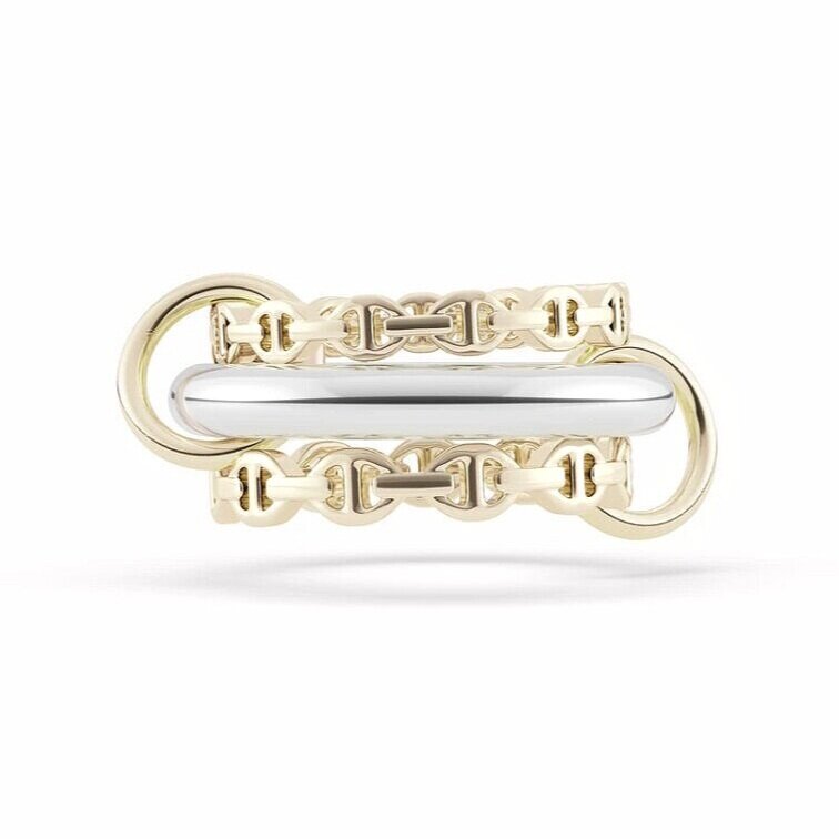 Spinelli Kilcollin x Hoorsenbuhs 333 Mixed 18K Yellow Gold and Silver  Microdame Linked Ring — Etc