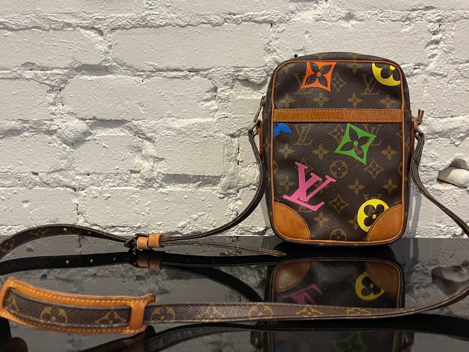Louis Vuitton Takashi Murakami Black Monogram Multicolore Coated Canvas Alma  PM Gold Hardware, 2003 Available For Immediate Sale At Sotheby's