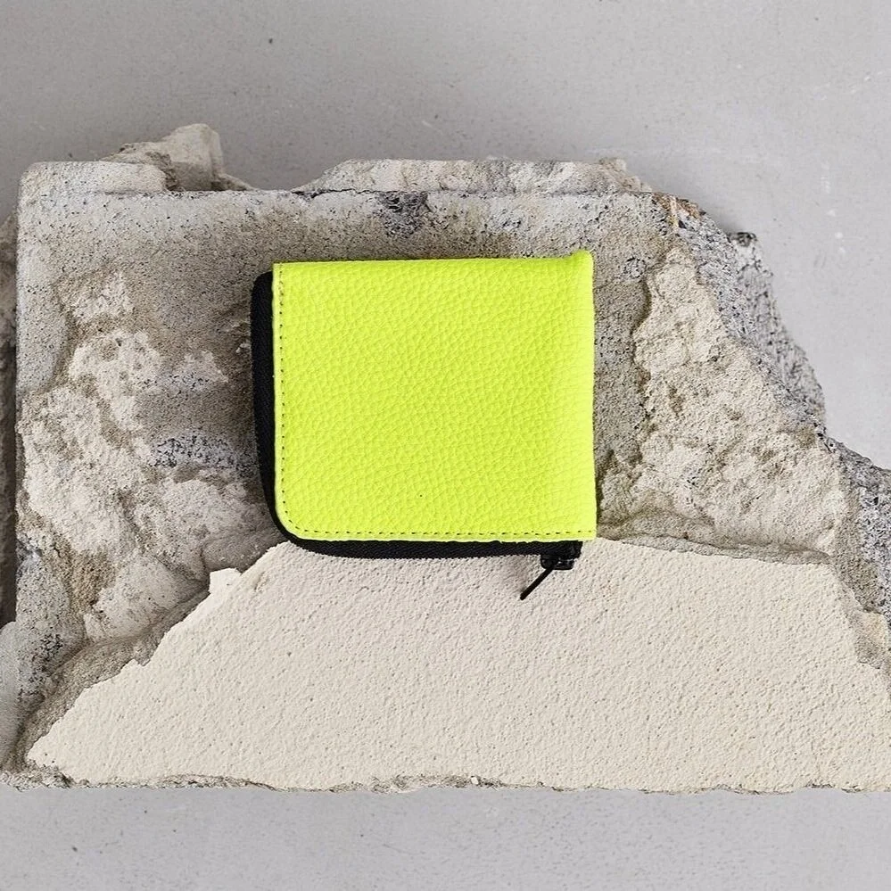 neon zip wallet