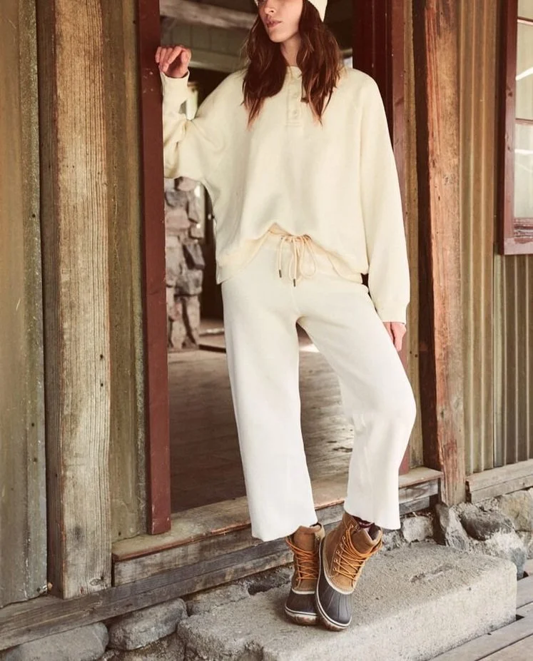 The Great Fleece Cropped Wide Leg Pant 