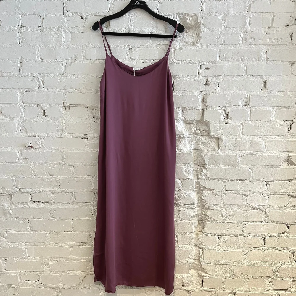 slim fit dress slacks The Satin Square-Neck Slip Dress