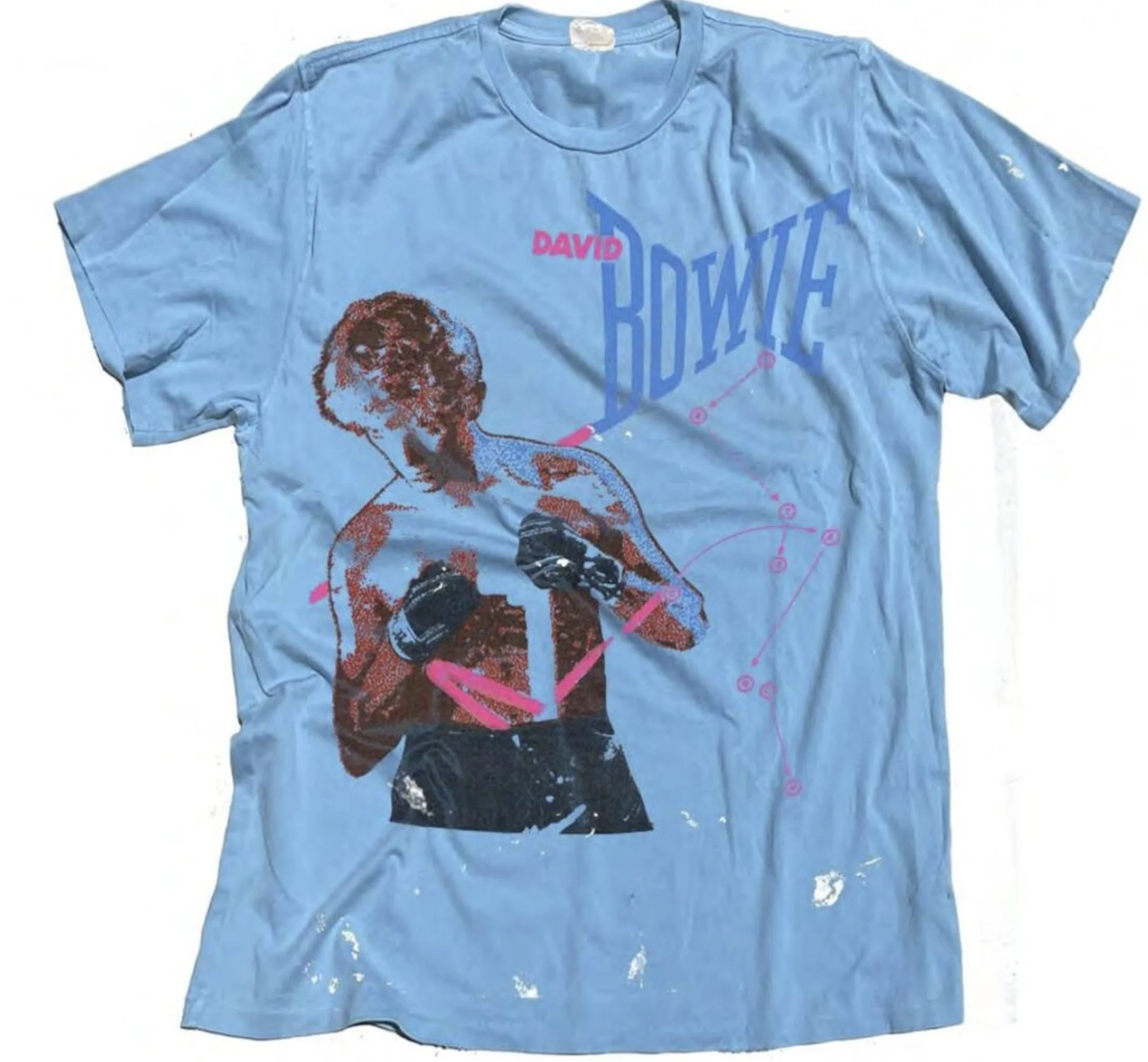 SOLDES : 4,80€ t-shirt homme David Bowie 1978 World Tour (du S au XXL