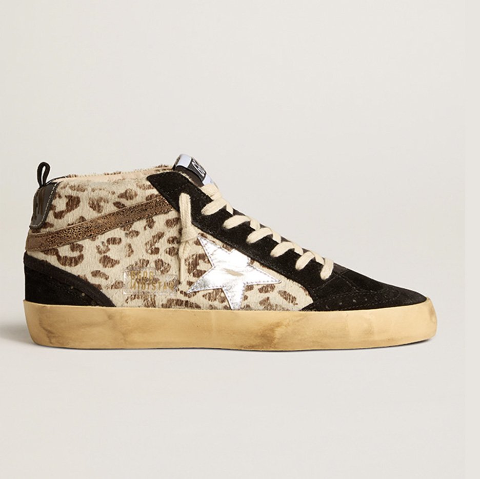 Golden Goose Mid Star Leopard Horsy Upper Suede with Laminated Star and  Wave GG170 — Etc...