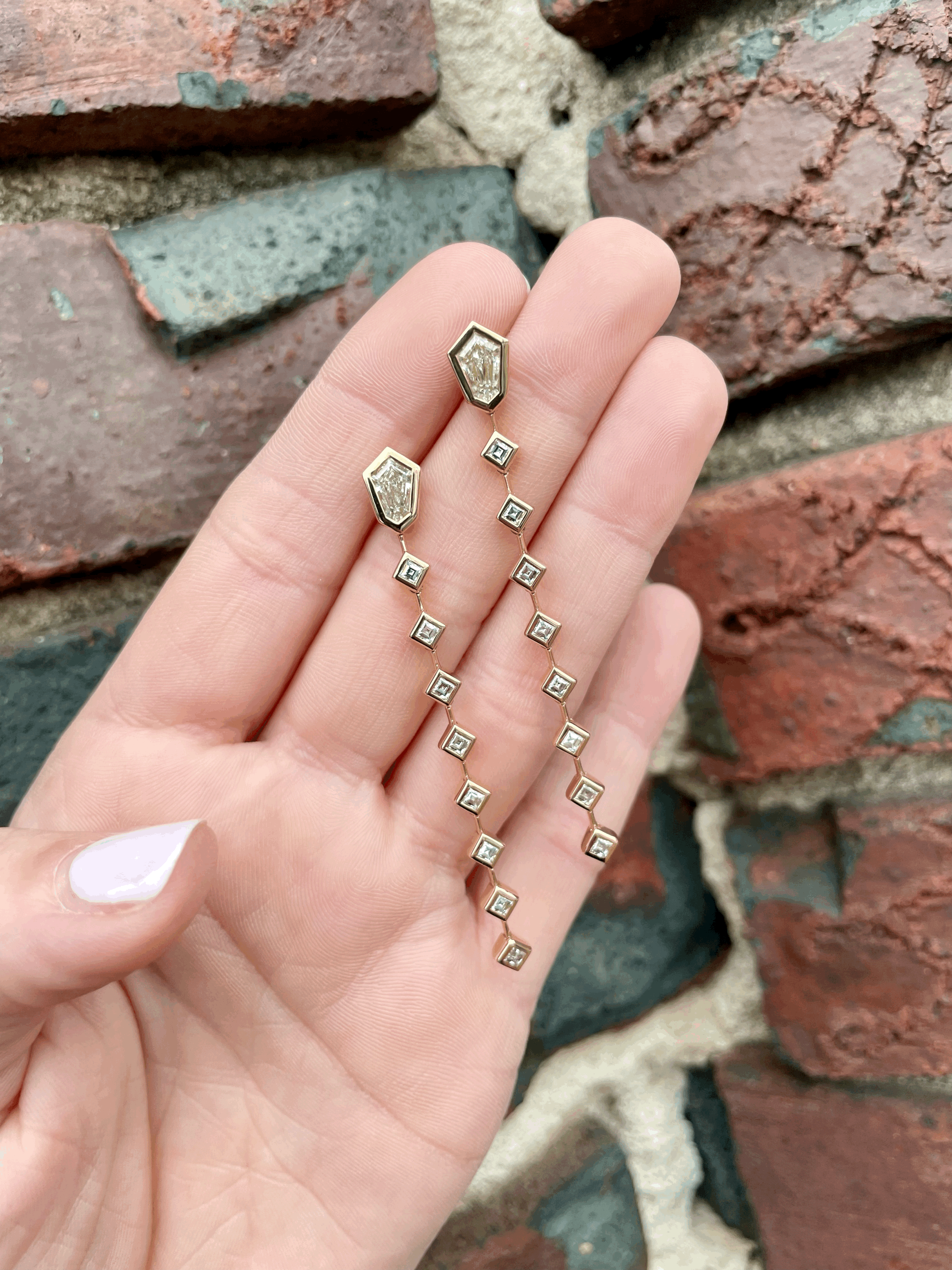 Brent Neale One-of-a-Kind Diamond Kite Drop Earrings {SOLD}