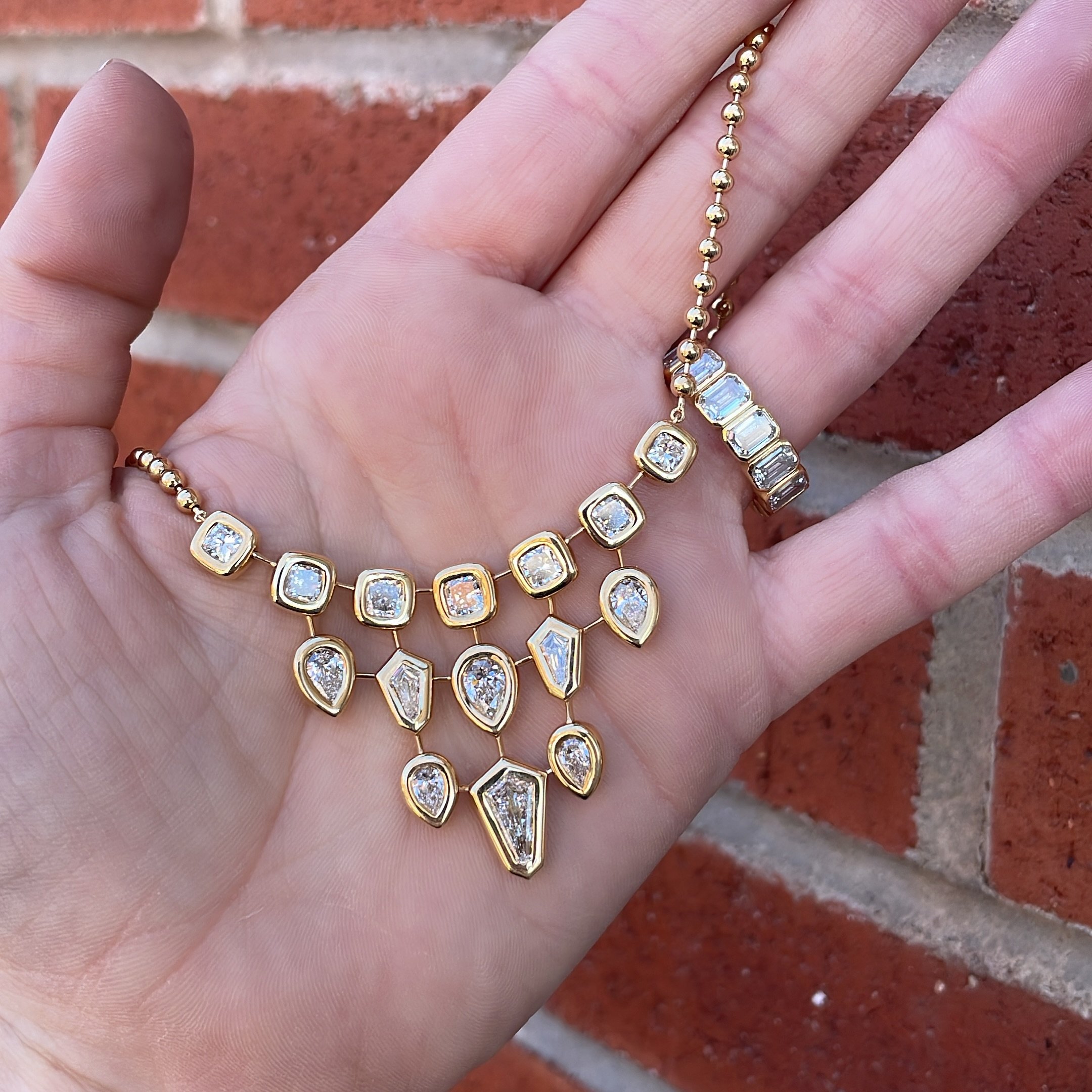 Bringing the ice to Aspen&hellip; There has only been one other diamond bib from Brent. Who will be the lucky owner of this one! It&rsquo;s truly unreal #etcessentials #etcaspen #etcbirmingham #brentnealejewelry
