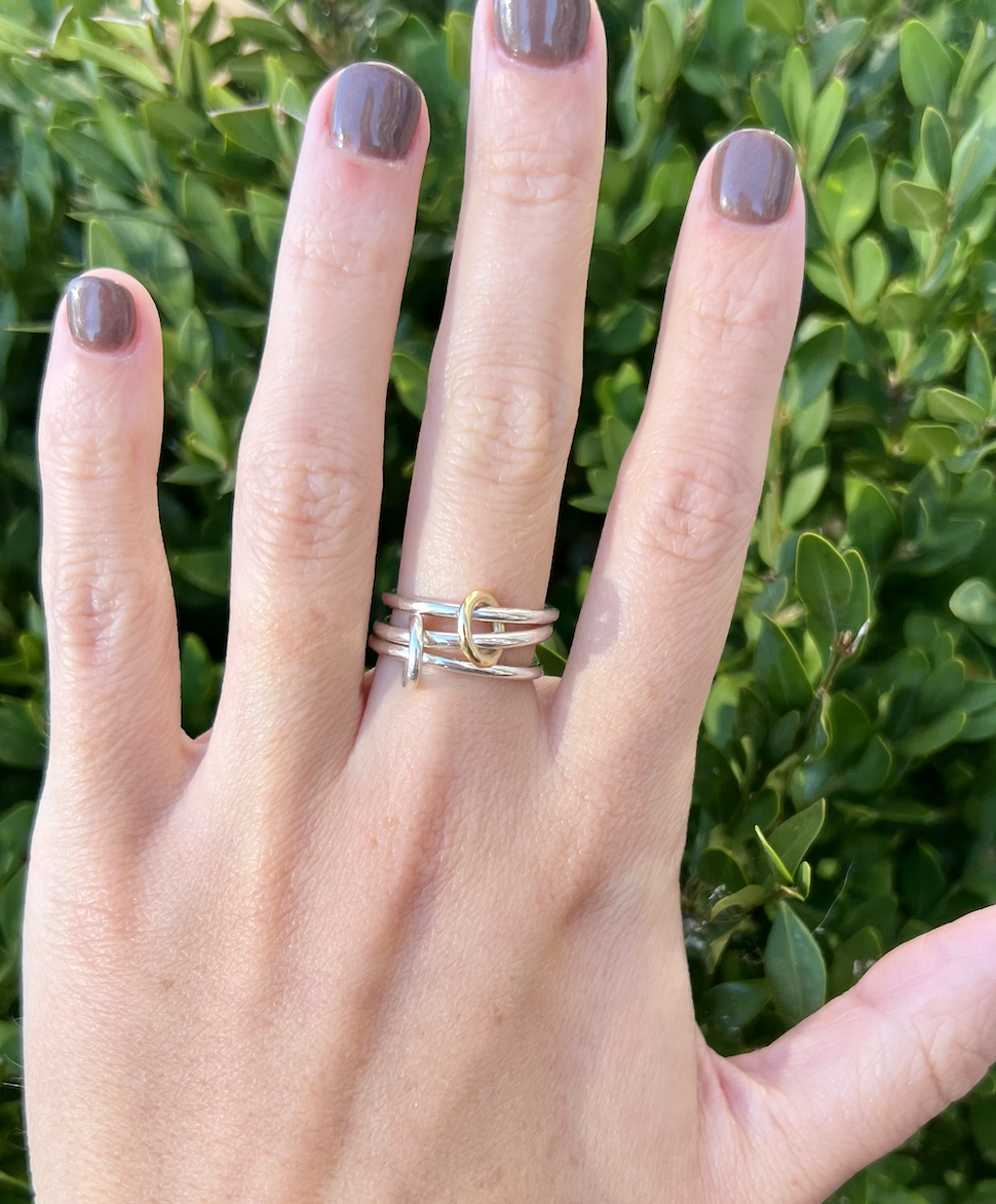 Spinelli Kilcollin Custom Silver Solarium SYG with One Yellow Gold