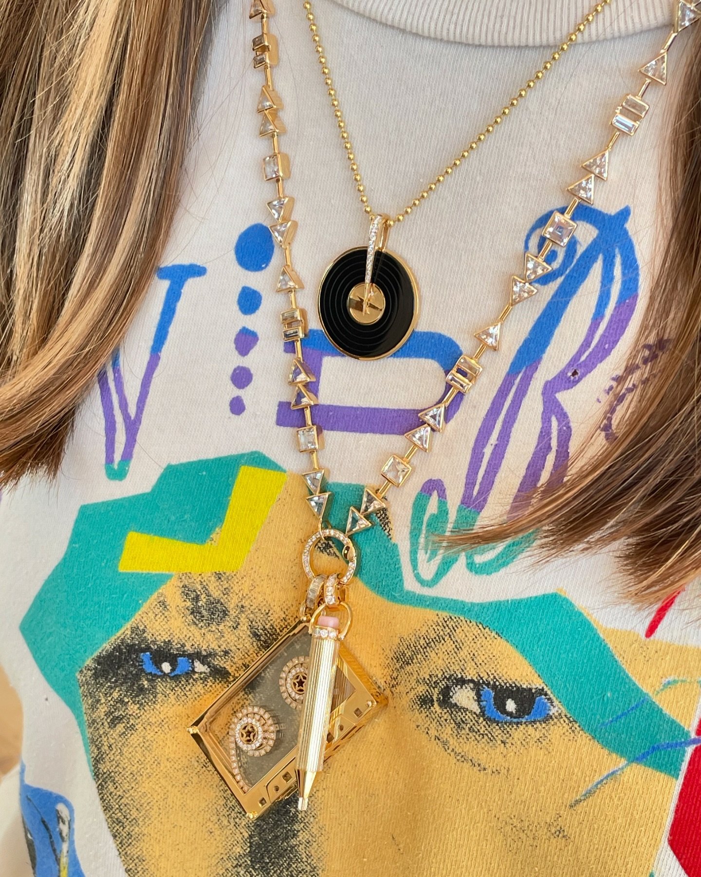 @sorellinajewelry #bowie collection is all that and more&hellip; this one of a kind playlist suite is the epitome of rock n roll! The cassette has diamond tape and comes with the winding key.  This insane piece won most innovative jewelry design in L