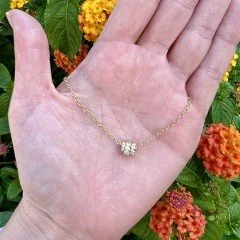 Spinelli Kilcollin Vesta Yellow Gold White Diamond Annulets Necklace {SPECIAL ORDER}