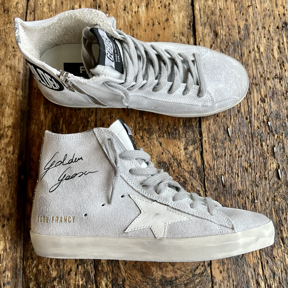 Golden Goose GG268 Francy Laminated Suede Upper with Signature Nappa Tongue  Lather Star Glitter —