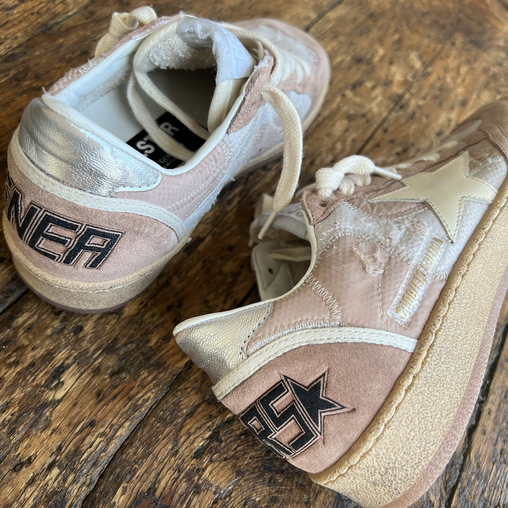 Golden Goose GG272 Ballstar Star Net and Nylon Patchwork Upper 