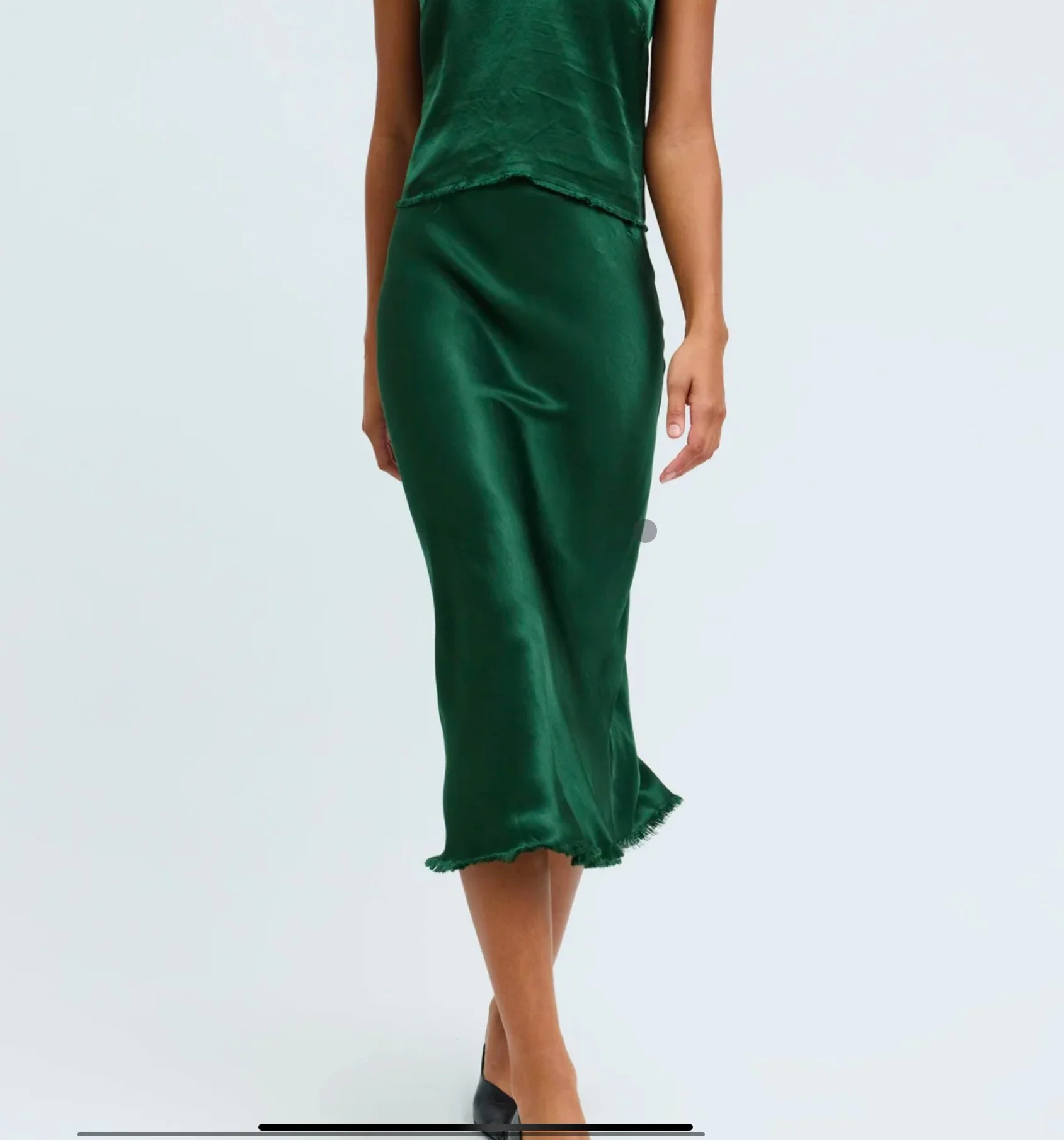 Raquel Allegra Tinsley Bias Skirt in Cypress