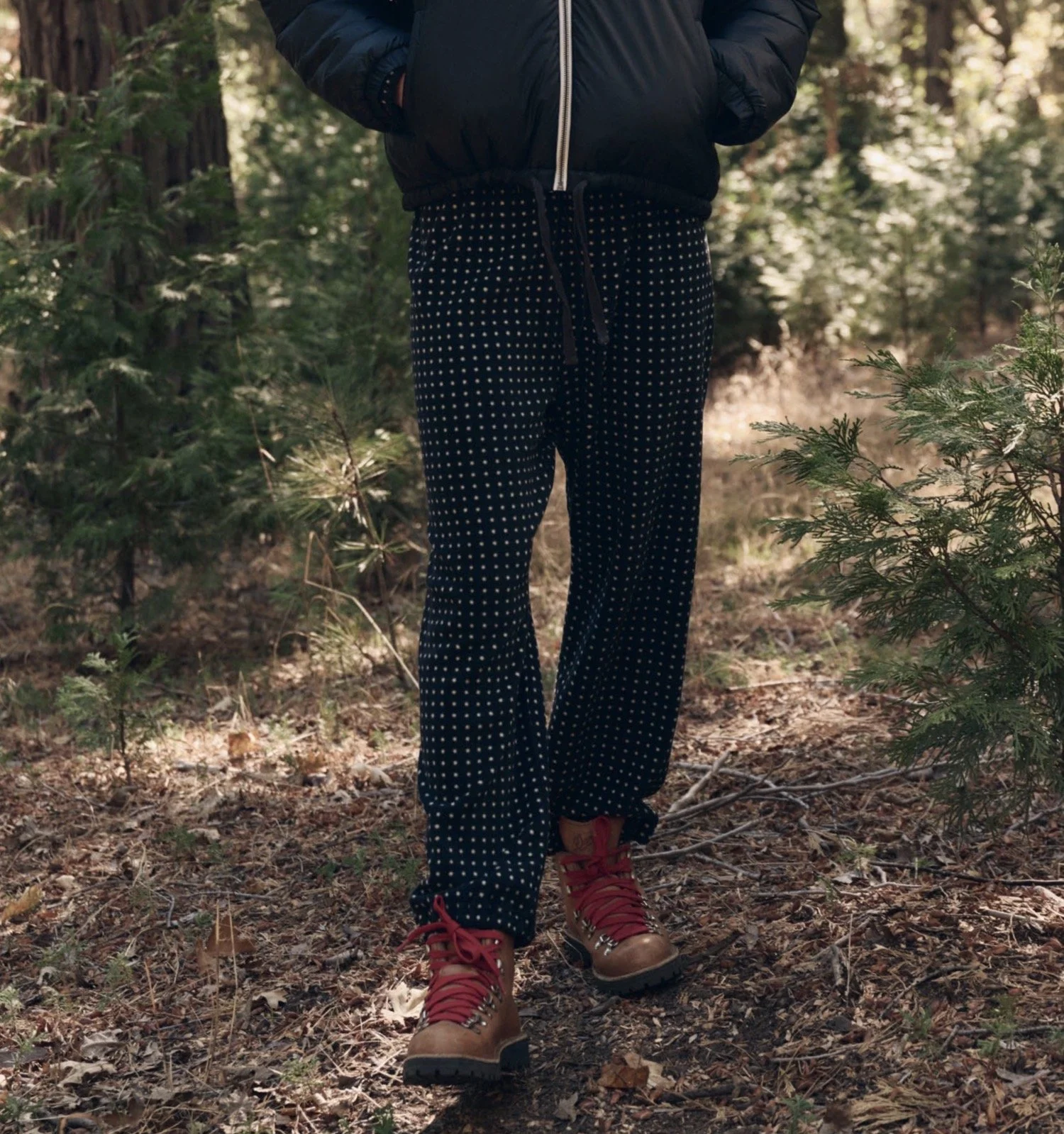 The Great Outdoors Campfire Sweatpant in Black Dot