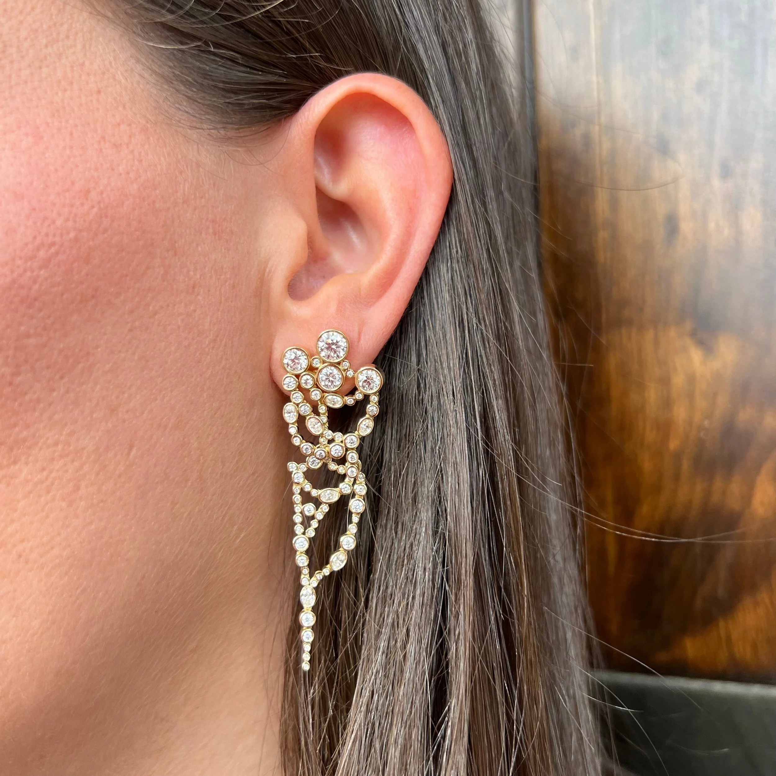 Uniform Object Metal Web Earring + Jacket