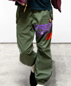 【HI FI FNK】Plate Vintage Snap Pants Vintage Nike Sports Track Pants Mens XL Black Snap Button