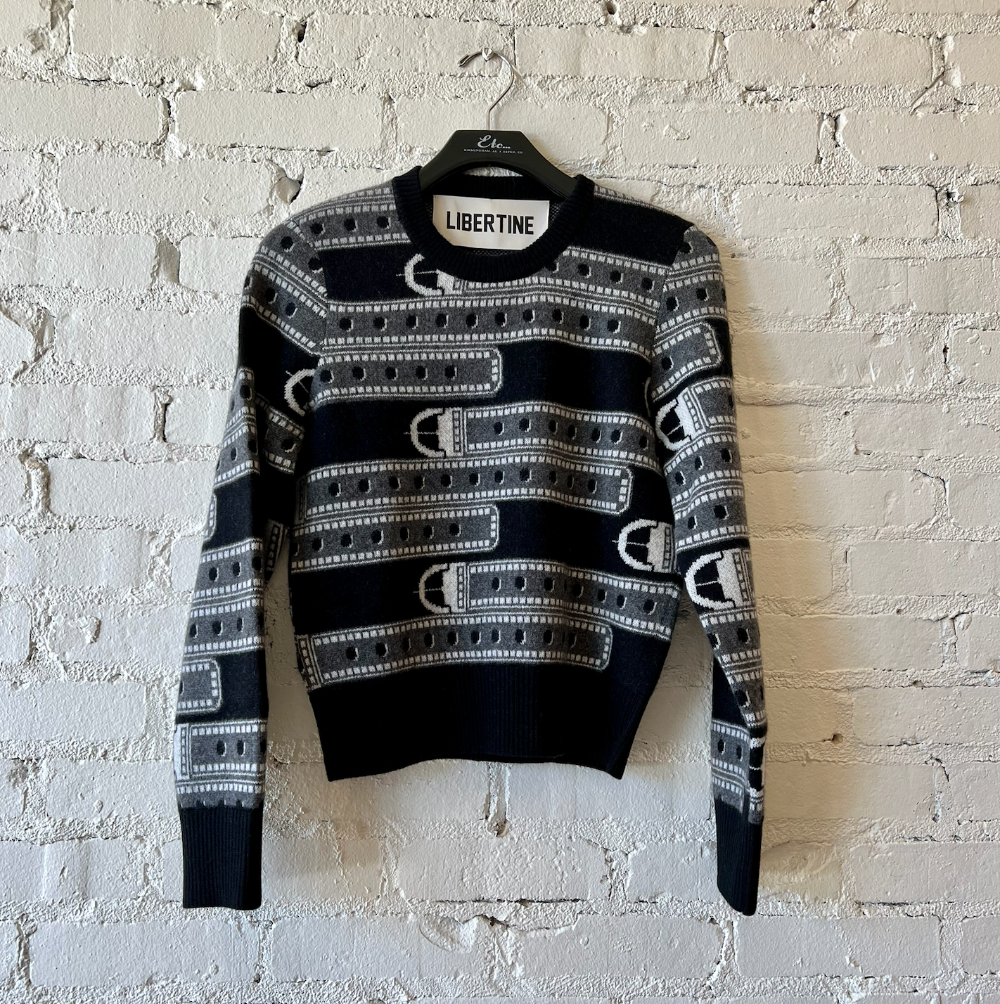 Libertine Belts Shrunken Pullover Sweater