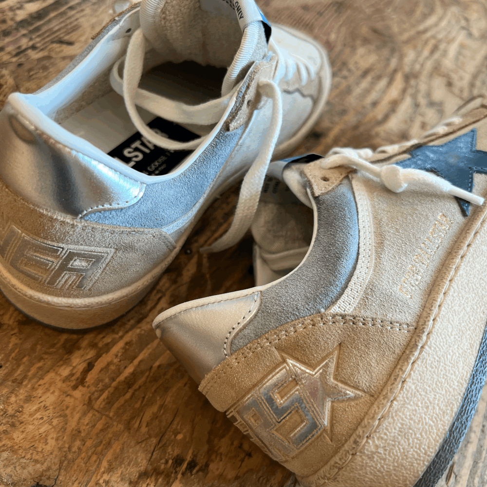 Golden Goose Ballstar Suede Upper Toe and Spur with Swarovski
