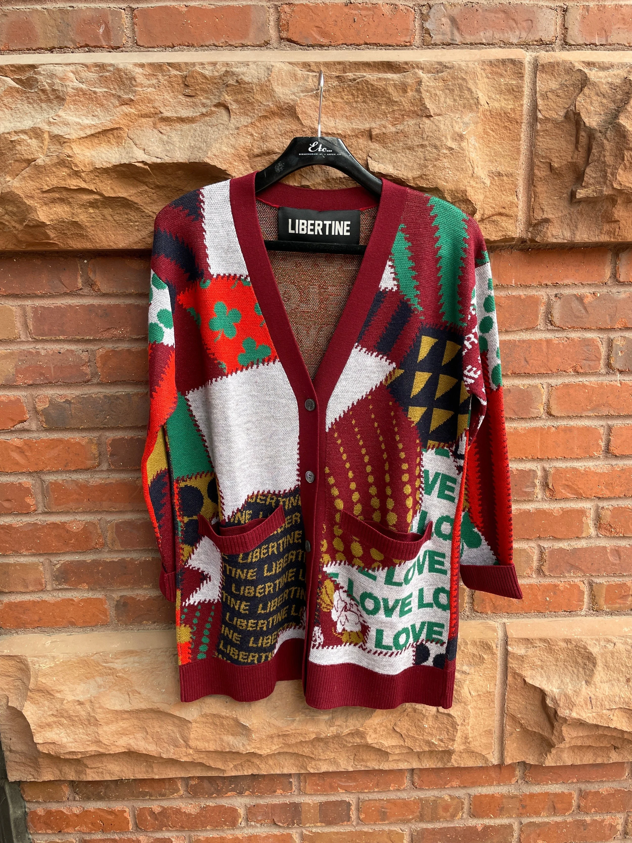 Libertine 'Patchwork Cashmere Long Cardigan