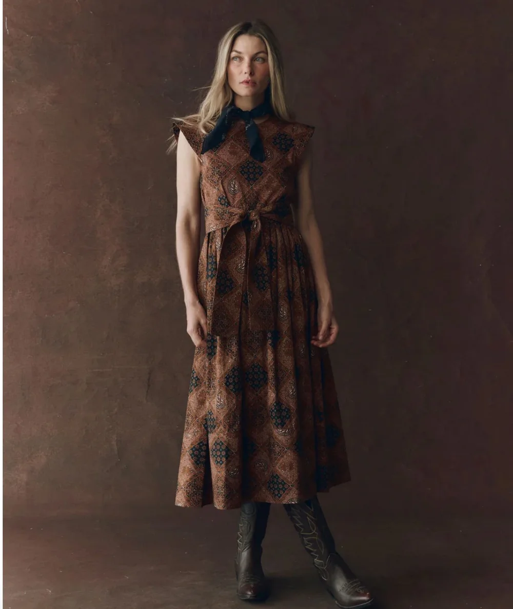 The Great Tulsa Dress in Geo Bandana Print  Etc...